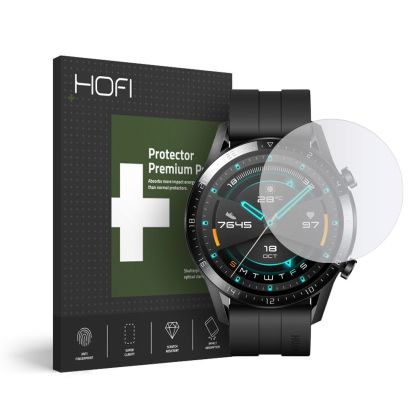 Стъклен протектор FULL GLUE за Huawei Watch GT 2 (46mm) от Hofi Glass Pro+ - Прозрачен