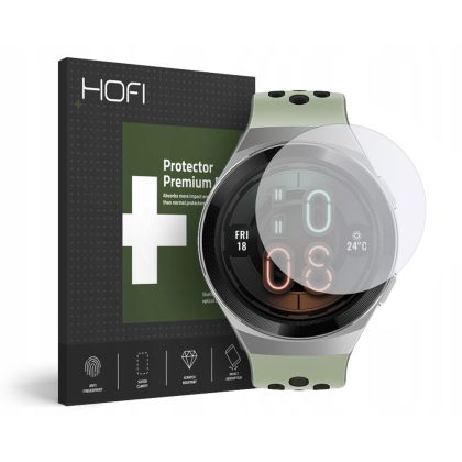 Стъклен протектор FULL GLUE за Huawei Watch GT 2E (46mm) от Hofi Glass Pro+ - Прозрачен
