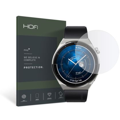 Стъклен протектор FULL GLUE за Huawei Watch GT 3 Pro (46mm) от Hofi Glass Pro+ - Прозрачен