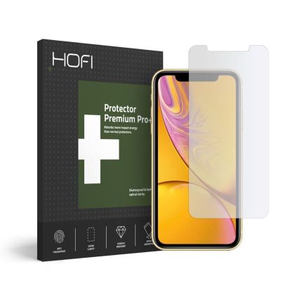 Стъклен протектор FULL GLUE за iPhone 11 / XR от Hofi Glass Pro+ - Прозрачен