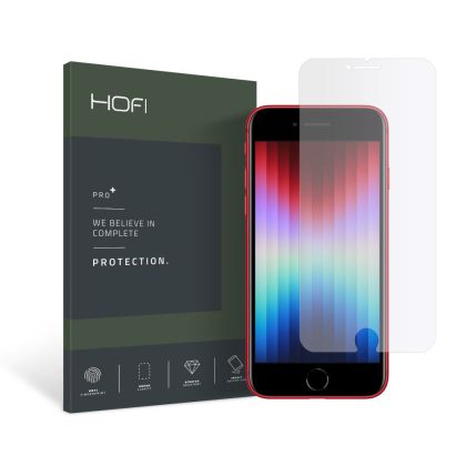 Стъклен протектор FULL GLUE за iPhone 7/8/SE от Hofi Glass Pro+ - Прозрачен