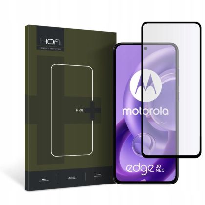 Стъклен протектор FULL GLUE за Motorola Edge 30 Neo от Hofi Glass Pro+ - Черен