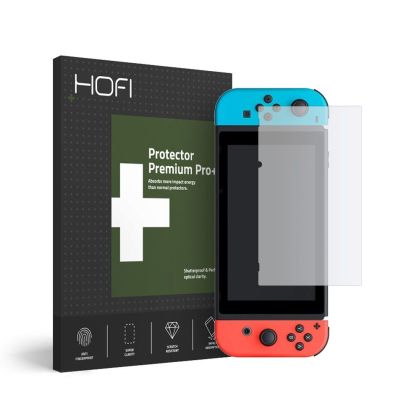 Стъклен протектор FULL GLUE за Nintendo Switch от Hofi Glass Pro+ - Прозрачен