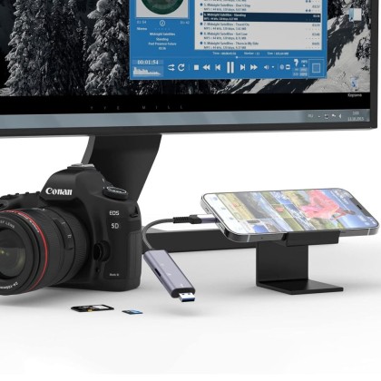 Универсален четец на карти с Lightning и USB-A 3.0 – Tech-Protect UltraBoost - Сив