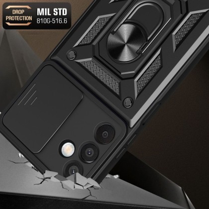 Удароустойчив калъф за Samsung Galaxy M15 5G от Tech-Protect CamShield Pro - Черен