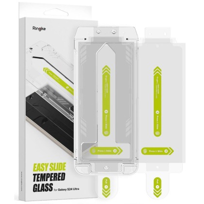 2 х Стъклен протектор за дисплей на Samsung Galaxy S24 Ultra от Ringke Easy Slide 2-Pack - Прозрачен