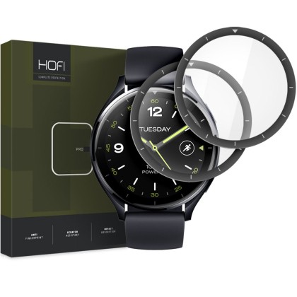 2 броя хибриден протектор за Xiaomi Watch 2 от Hofi Hybrid Pro+ - Черни