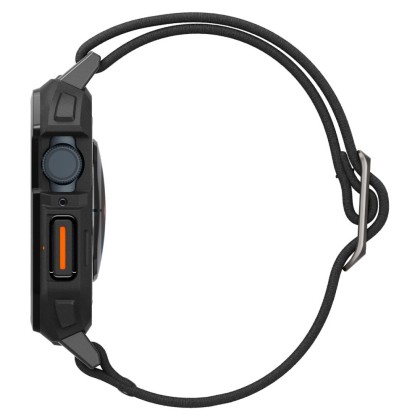 Текстилна каишка и кейс за Apple Watch 4 / 5 / 6 / 7 / 8 / 9 / SE (44/45mm) от Spigen Lite Fit Pro - Черен мат