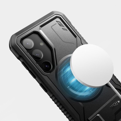 360 градусов калъф с MagSafe за Samsung Galaxy S24 Plus от Tech-Protect Kevlar - Black
