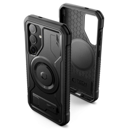 360 градусов калъф с MagSafe за Samsung Galaxy S24 Plus от Tech-Protect Kevlar - Black