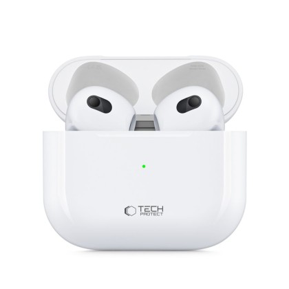Безжични слушалки с ANC и безжично зареждане от Tech-Protect UltraBoost TWS Earphone Core - Бели