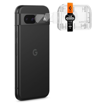 2 броя комплетки от протектори за обектви на камерата на Google Pixel 8a от Spigen Optik Tr - Прозрачен