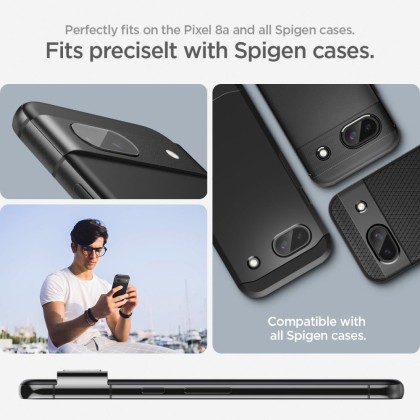 OSŁONA APARATU SPIGEN OPTIK.TR ”EZ FIT” CAMERA PROTECTOR 2-PACK GOOGLE PIXEL 8A CLEAR