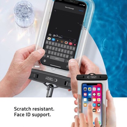 TECH-PROTECT UWC7 UNIVERSAL WATERPROOF CASE BLACK/ORANGE