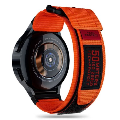 Текстилна каишка за Samsung Galaxy Watch 4/5/5 Pro/6 от Tech-Protect Scout Pro - Оранжев