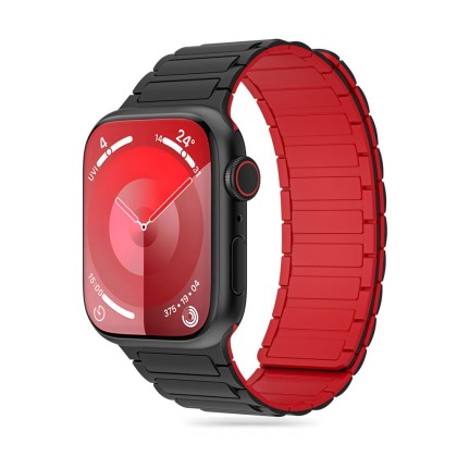 TECH-PROTECT ICONBAND MAGNETIC APPLE WATCH 4 / 5 / 6 / 7 / 8 / 9 / SE / ULTRA 1 / 2 (42 / 44 / 45 / 49 MM) BLACK/RED