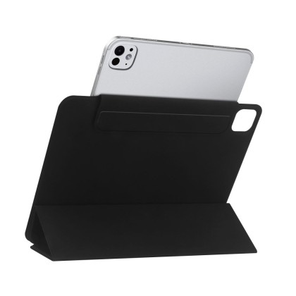 Силиконов, магнитен калъф за Apple iPad Pro 5 (11" 2024) от Tech-Protect SmartCase Magnetic - Черен