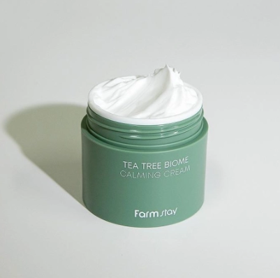 Крем за лице с чаено дърво, азиатска центела, пантенол и бифида от FarmStay Tea Tree Biome Calming Cream