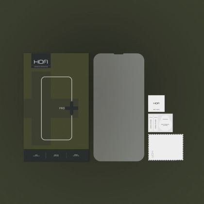 Стъклен протектор FULL GLUE за iPhone 13 Pro / 14 от Hofi Glass Pro+ - Прозрачен
