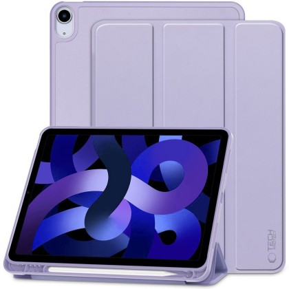 Силиконов калъф за iPad Air 4/5/6 (2020-2024) от Tech-Protect SC PEN - Виолетов