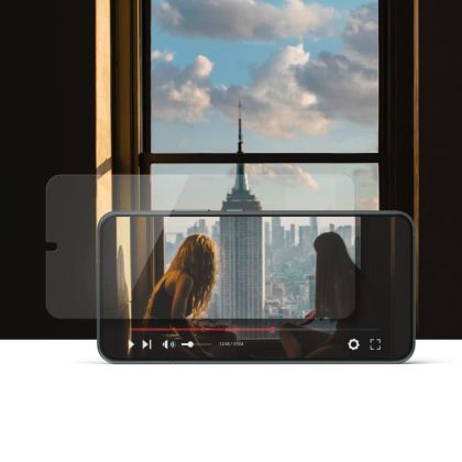 Стъклен протектор FULL GLUE за iPhone 13 Pro Max / 14 Plus от Hofi Glass Pro+ - Прозрачен