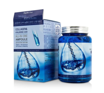 Ампула за лице с колаген, хиалуронова киселина и ниацинамид от FarmStay All-In-One Collagen & Hyaluronic Ampoule 250ml