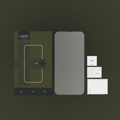 Стъклен протектор FULL GLUE за iPhone 14 Pro Max от Hofi Glass Pro+ - Прозрачен