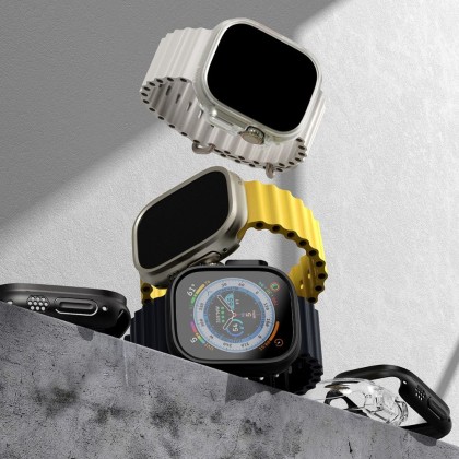 2 бр. тънки калъфи за Apple Watch Ultra 1/2 (49mm) от Ringke Slim 2-Pack - Прозрачен и Alpine Clear