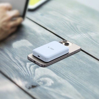 Преносима батерия Power Bank с MagSafe 10 000 mAh от Tech-Protect PB11 LifeMag 15W - Синя