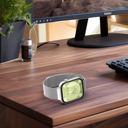 Стоманена верижка за смарт часовник Huawei Watch Fit 3 от Tech-Protect MilaneseBand - Starlight