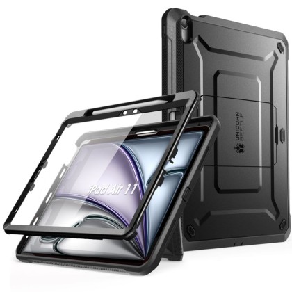 360 градусов калъф за iPad Air 4 2020 / 5 2022 / 6 (11" 2024) от Supcase Unicorn Beetle Pro - Черен