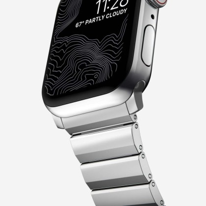 Панелна верижка за Apple Watch 4 / 5 / 6 / 7 / 8 / 9 / SE / Ultra 1/2 (42/44/45/49 mm) от Tech-Protect Steelband - Сребриста