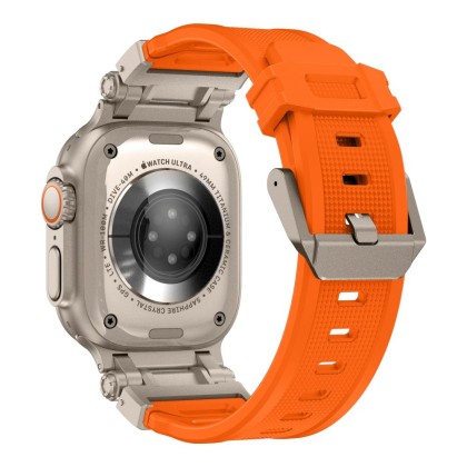 TECH-PROTECT DELTA PRO APPLE WATCH 4 / 5 / 6 / 7 / 8 / 9 / SE / ULTRA 1 / 2 (42 / 44 / 45 / 49 MM) ORANGE/TITANIUM