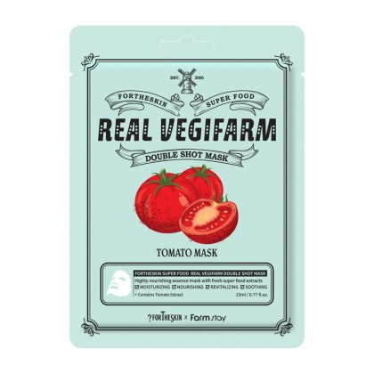 FORTHESKIN SUPER FOOD REAL VEGIFARM DOUBLE SHOT MASK-Tomato