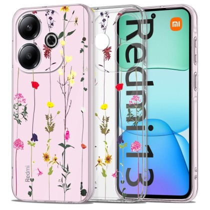 Силиконов кейс за Xiaomi Redmi 13 от Tech-Protect FlexAir+ - Garden Floral