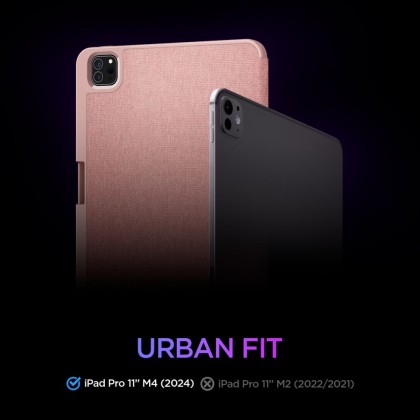 Текстителн калъф за iPad Pro 5 (11" 2024) от Spigen Urban Fit - Rose Gold