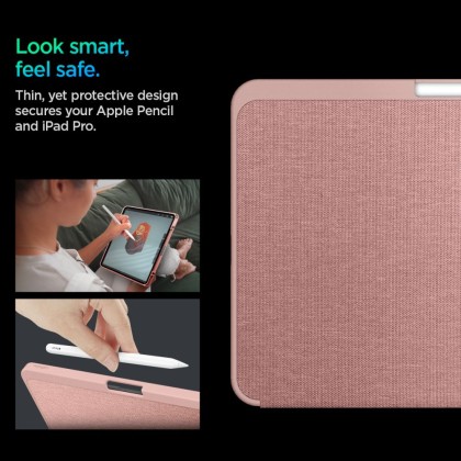 Текстителн калъф за iPad Pro 5 (11" 2024) от Spigen Urban Fit - Rose Gold