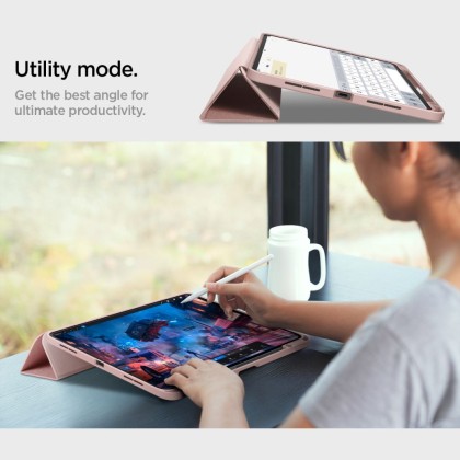 Текстителн калъф за iPad Pro 5 (11" 2024) от Spigen Urban Fit - Rose Gold