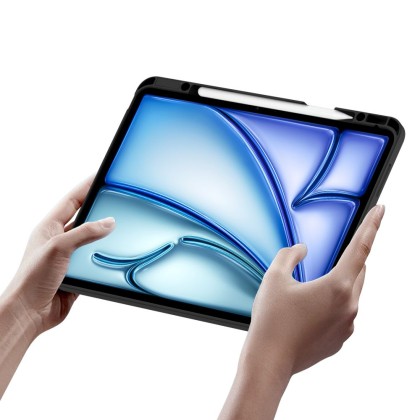 Калъф с bluethoot клавиатура за iPad Air 13" (2024) от Tech-protect ScMag Pen - Черен