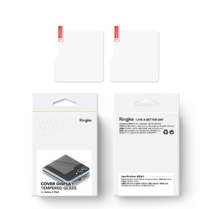 2 броя стъклени протектори за Samsung Galaxy Z Flip 6 от Ringke TG 2-Pack - Прозрачни