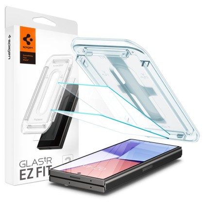 2 Стъклени протектора за дисплей на Samsung Galaxy Z Fold 6 от Spigen Glas.TR "Ez Fit" - Прозрачни