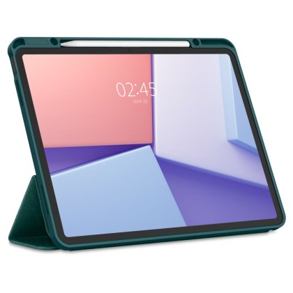 Текстителн калъф за iPad Air 13" (2024) от Spigen Urban Fit - Midnight Green