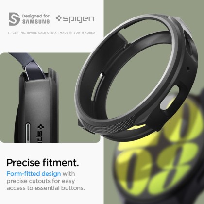 Удароустойчив калъф за Samsung Galaxy Watch 7 (40mm) от Spigen Liquid Air - Черен мат