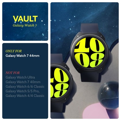 Силиконов кейс за Samsung Galaxy Watch 7 (44mm) от Caseology Vault - Черен мат