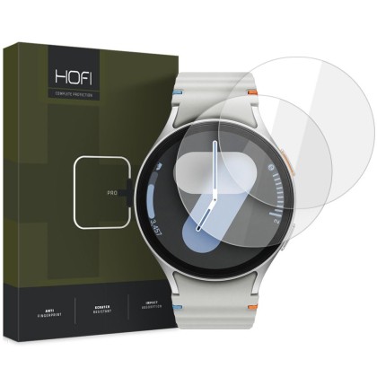 2 броя стъклени протектори FULL GLUE за Samsung Galaxy Watch 4/5/6/7/FE (40mm) от Hofi Glass Pro+ 2-Pack - Прозрачен