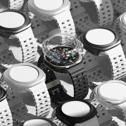 Калъф и протектор за Samsung Galaxy Watch Ultra (47mm) от Ringke Slim & Tempered Glass - Прозрачни