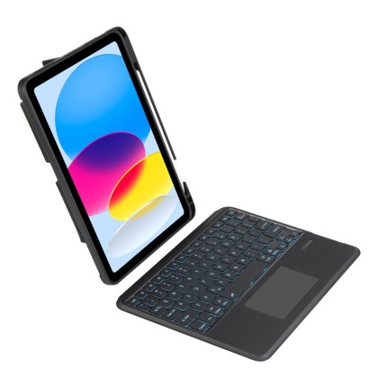 Калъф с bluethoot клавиатура за iPad 10 (10.9" 2022) от Tech-protect ScMag Pen - Черен