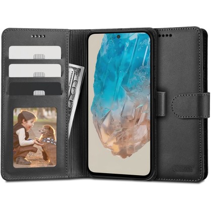 Кожен тефтер за Samsung Galaxy M35 5G от Tech-Protect Wallet - Черен