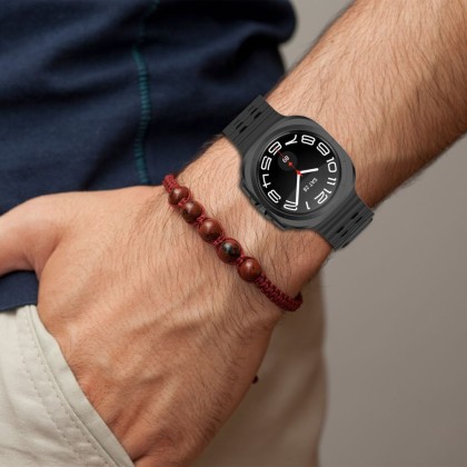 Силиконова каишка за Samsung Galaxy Watch Ultra (47mm) от Tech-Protect IconBand Pro - Черен