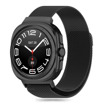 Стоманена верижка за смарт часовник Samsung Galaxy Watch Ultra (47mm) от Tech-Protect MilaneseBand - Черен